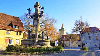 Der auch als Seifenstöpsel bezeichnete Kuntzebrunnen in Aschersleben