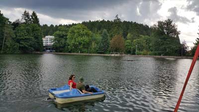 Tretbootfahren auf dem Schmelzteich in Bad Sachsa