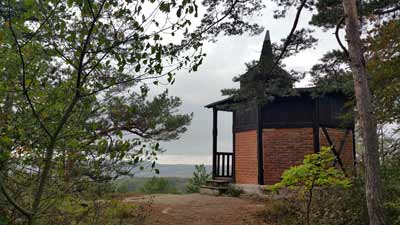 Die Schutzhütte auf der Hornungshöhe