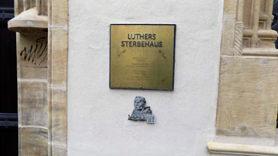 Gedenktafel an Luthers Sterbehaus