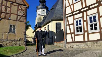 Luther vor der Kirche in Wippra