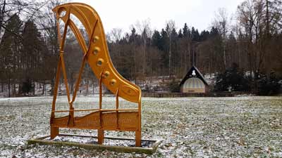 Der Eingang des Steinway-Parks in Seesen