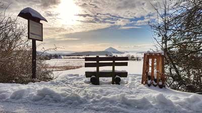 Ausblick in den Süden über den Röhrigschacht und auf die Hohe Linde