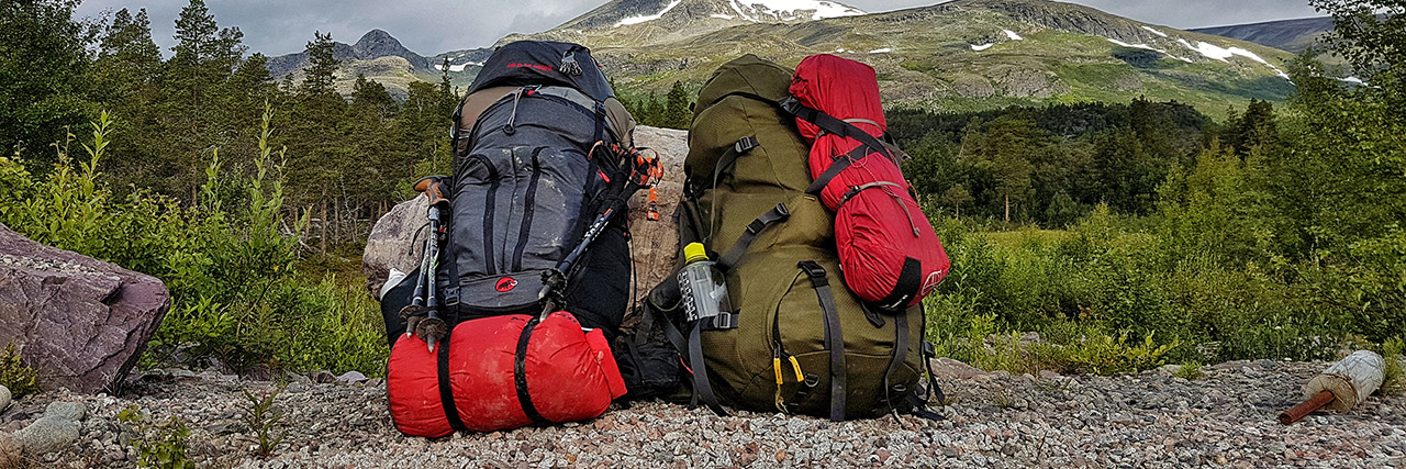 Rucksäcke vollgepackt